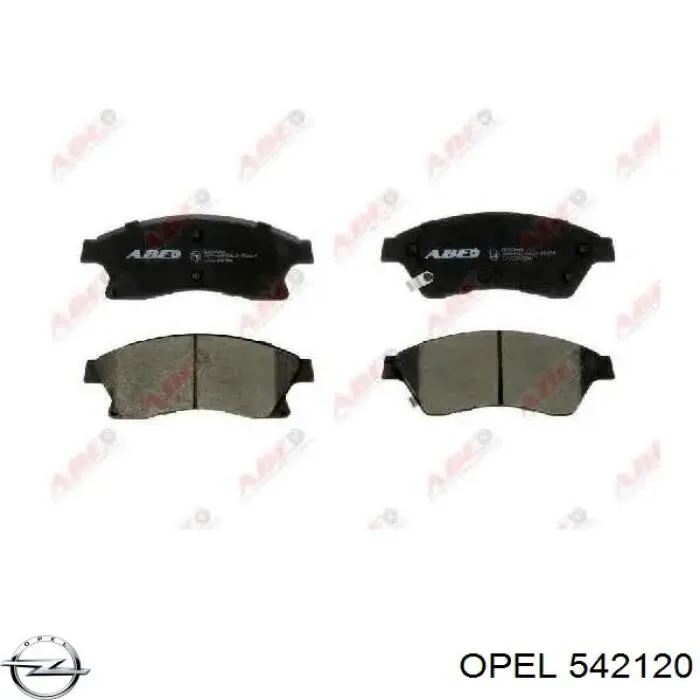 542120 Opel передние тормозные колодки