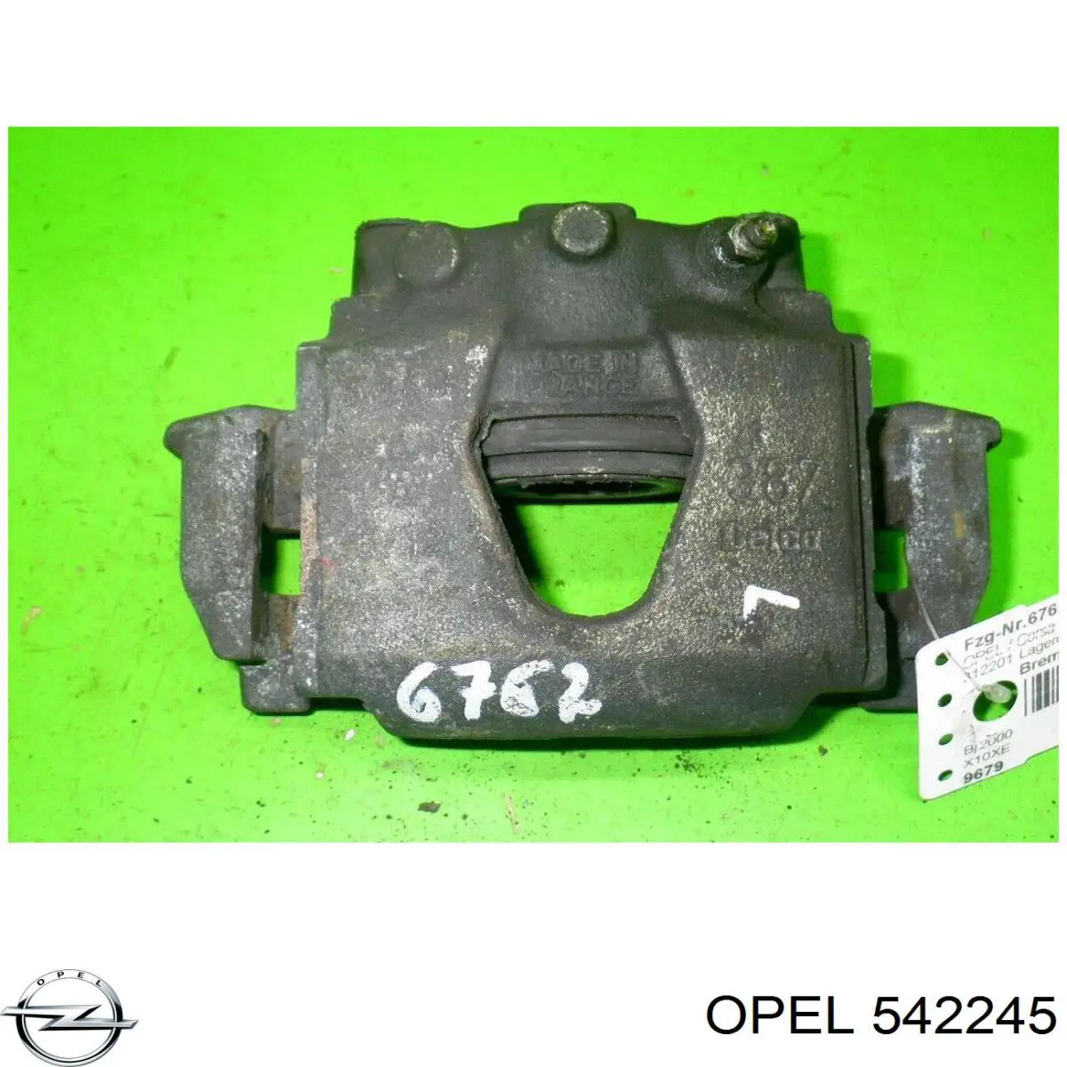 542245 Opel суппорт тормозной передний левый