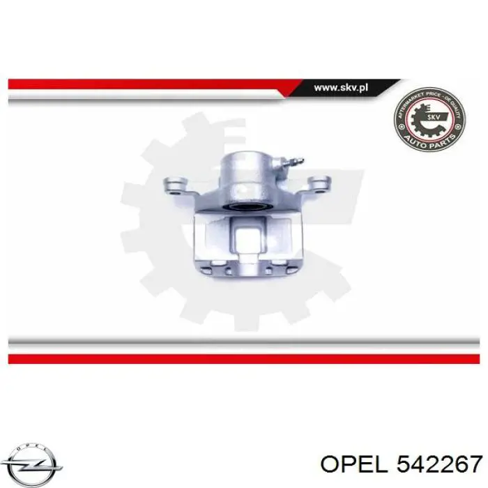 542267 Opel суппорт тормозной задний левый