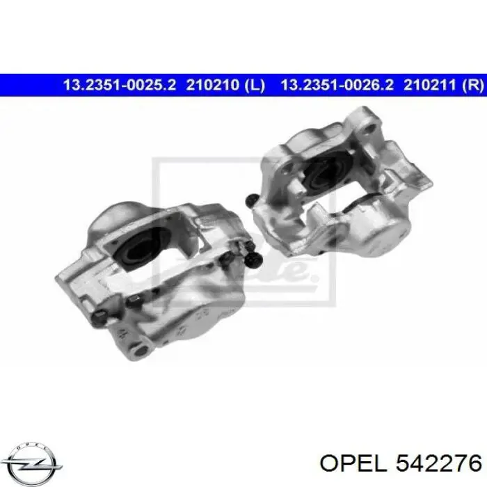 Тормозной суппорт правый задний Opel 542276 цена, от 35.80 USD