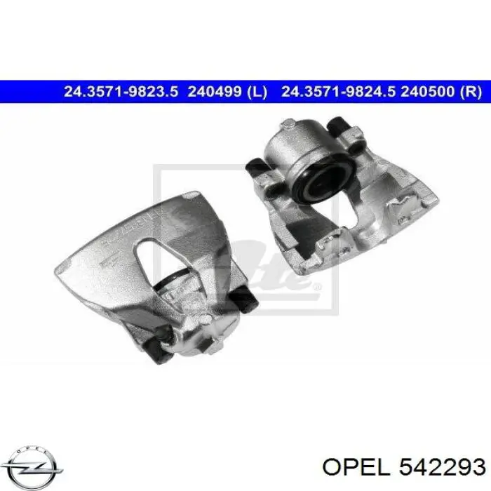 Купить 542293 Opel Суппорт тормозной передний левый