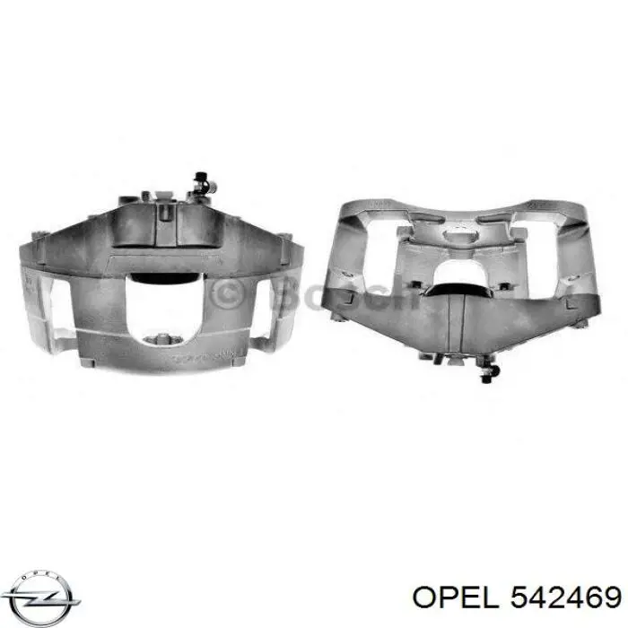 542469 Opel суппорт тормозной передний левый