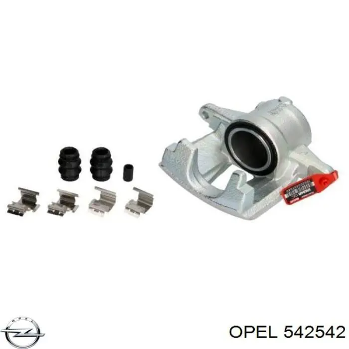 542542 Opel суппорт тормозной передний левый