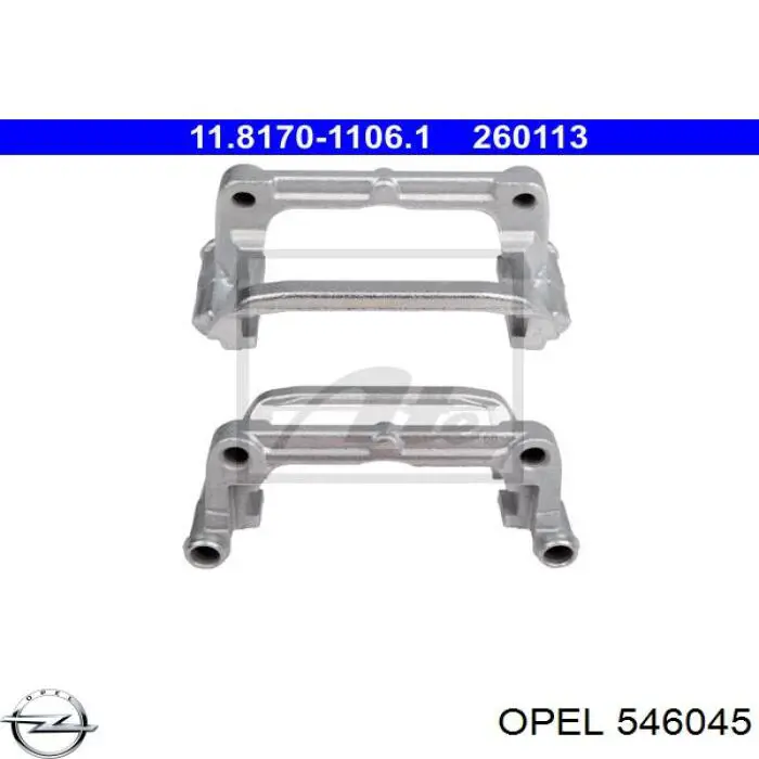 546045 Opel braçadeira do freio de suporte traseiro
