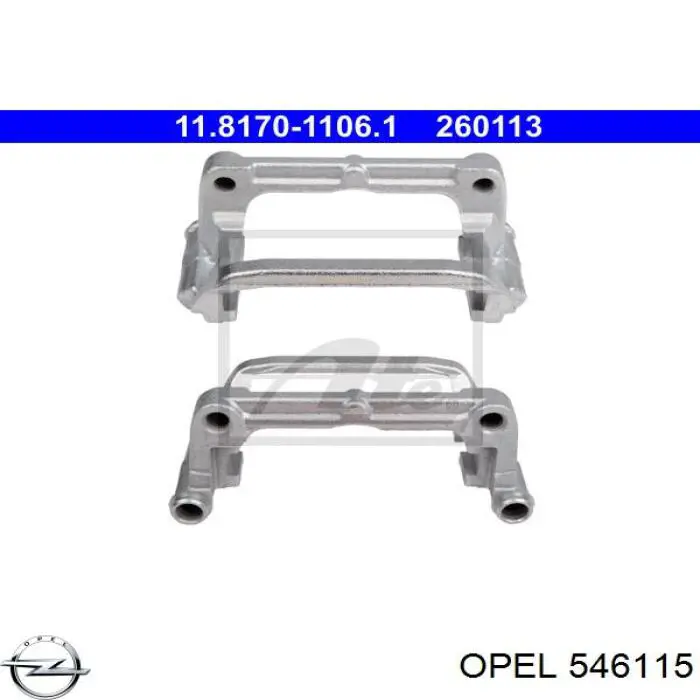 Скоба тормозного суппорта заднего Opel 546115 цена, от 82.23 USD