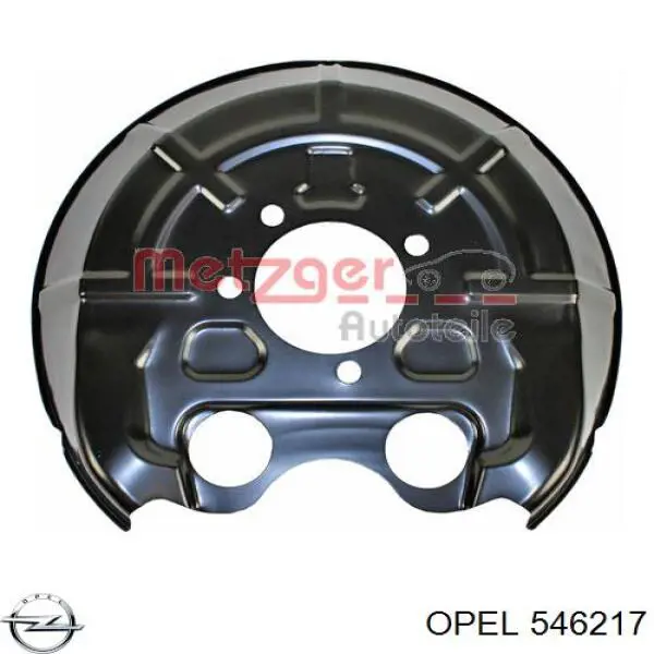 546217 Opel proteção direita do freio de disco traseiro