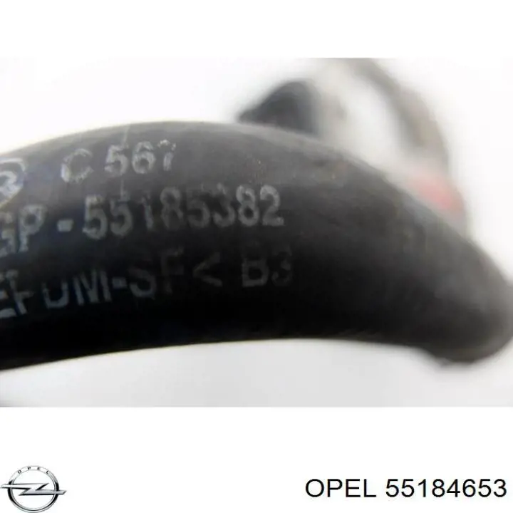 Купить 55184653 Opel Шланг (патрубок) радиатор EGR, обратка