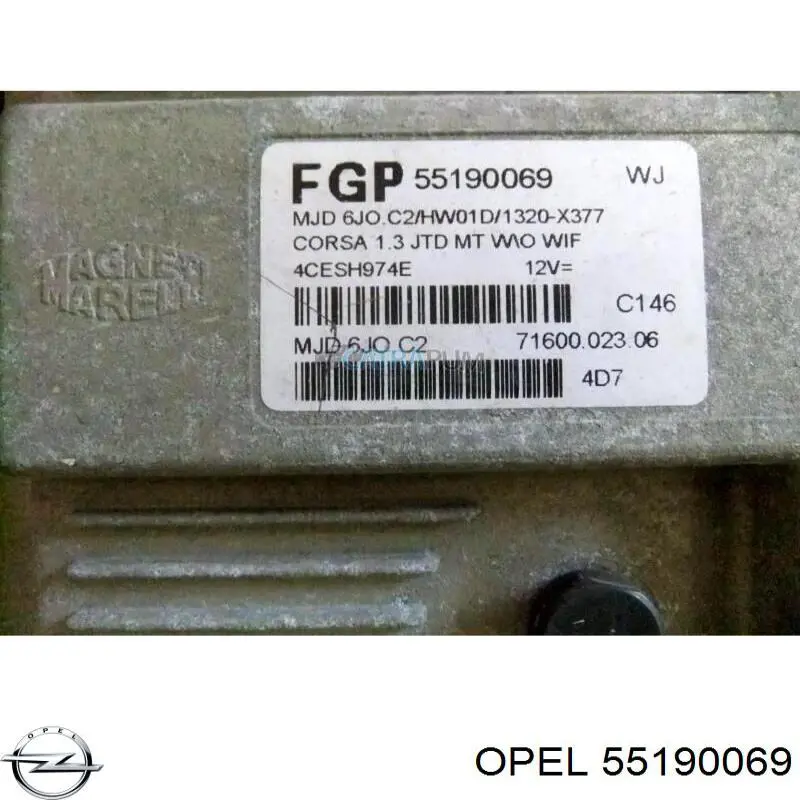 ЭБУ двигателем Opel 55190069 цена, от 36.64 USD