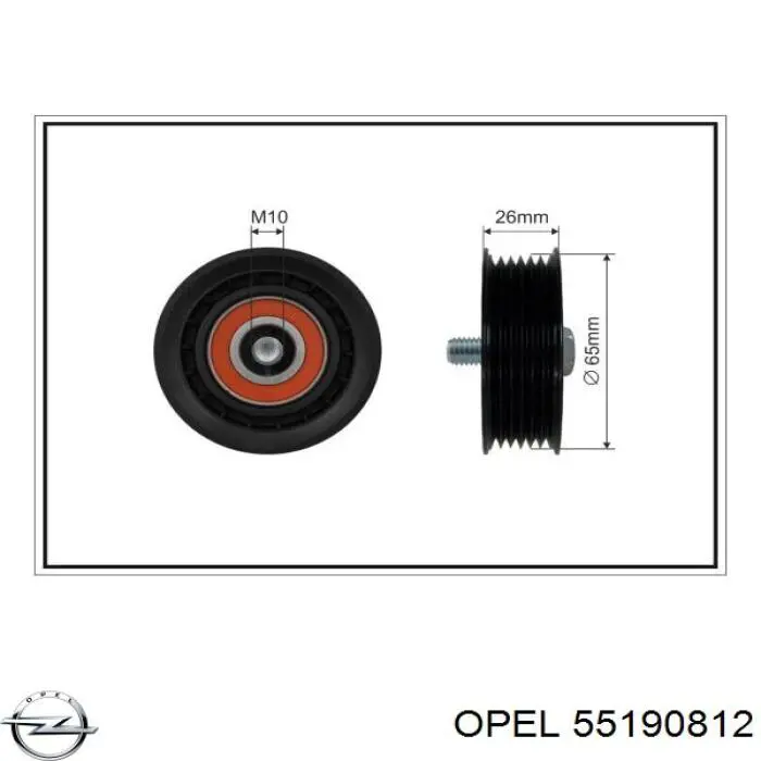 Паразитный ролик 55190812 Opel