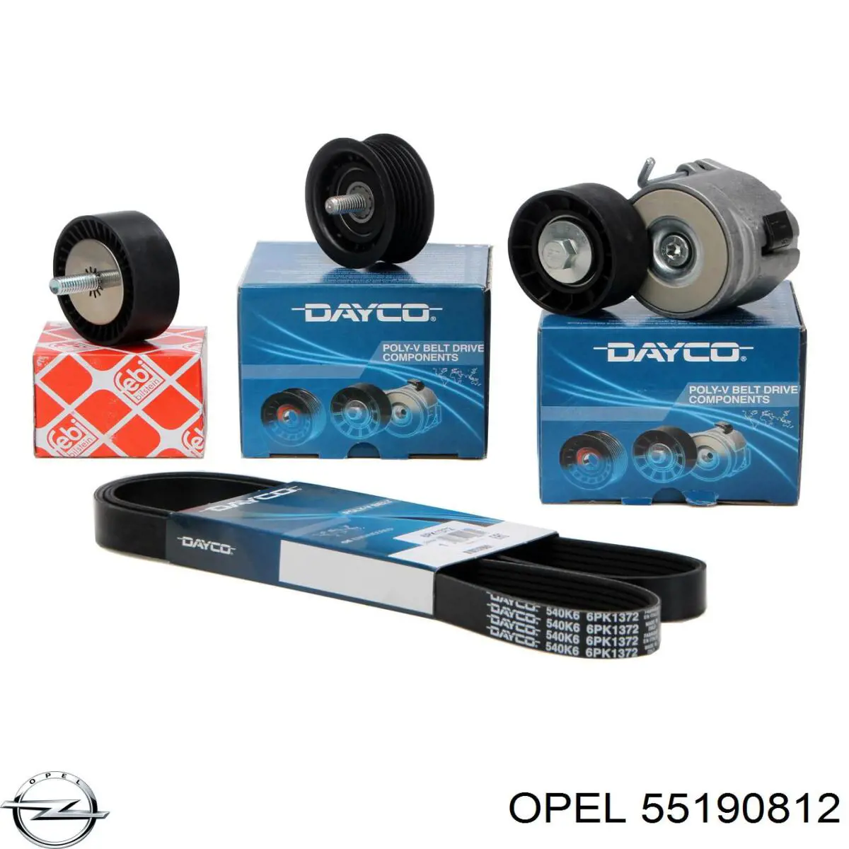 55190812 Opel Ролик приводного ремня, паразитный