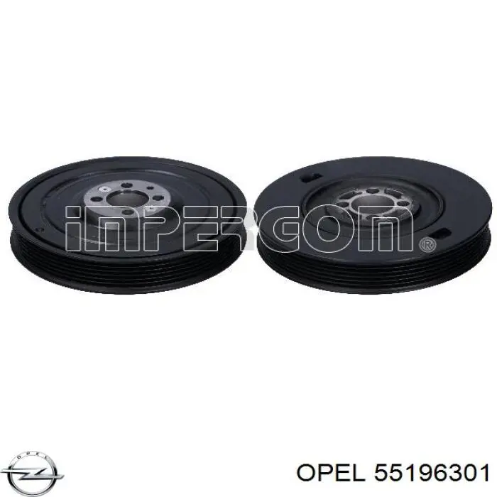 Шкив коленвала (демпфер) Opel 55196301 цена, от 81.51 USD