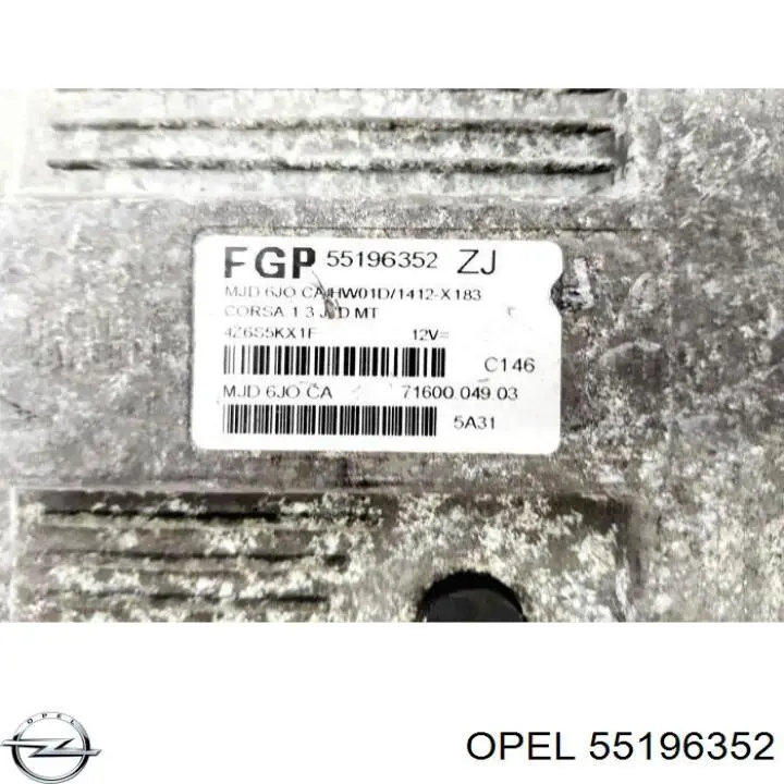 ЭБУ двигателем Opel 55196352 цена, от 39.15 USD