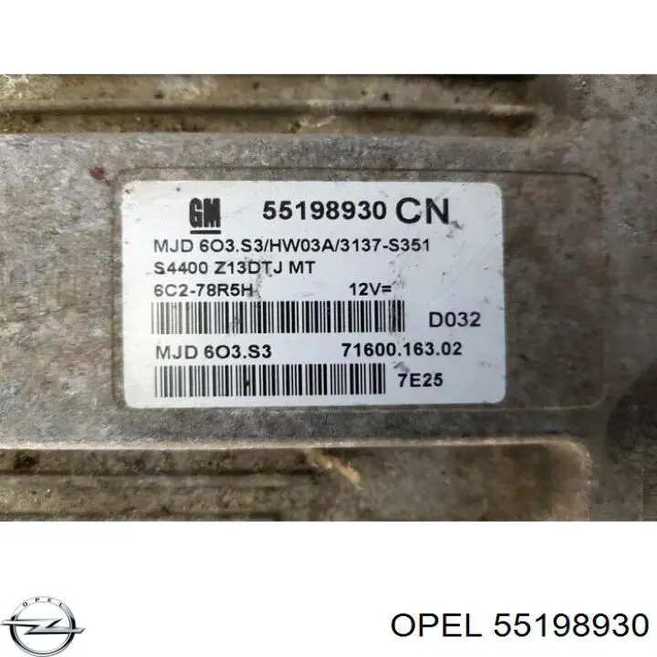 Купить 55198930 Opel Электронный блок управления двигателем