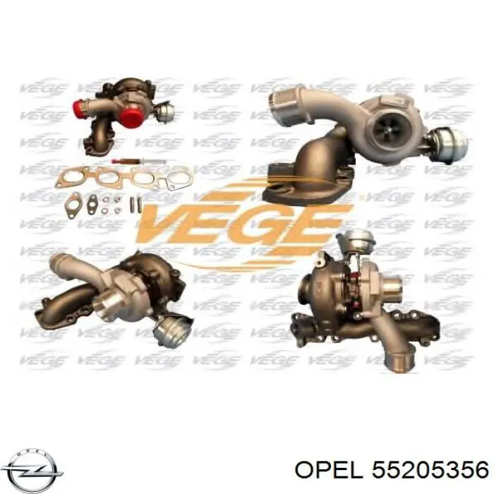 Турбокомпрессор Opel 55205356