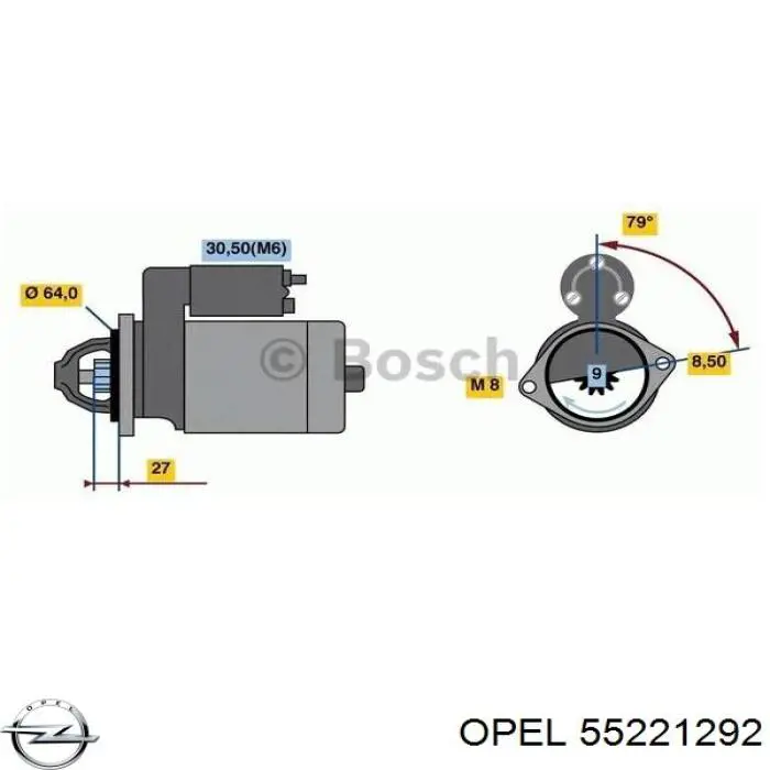 Стартер Opel 55221292 цена, от 33.78 USD