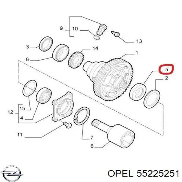 Подшипник дифференциала переднего моста 7667783 Peugeot/Citroen