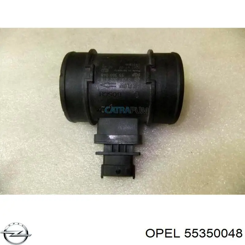 Датчик потоку (витрати) повітря, витратомір MAF - (Mass Airflow) 55350048 Opel