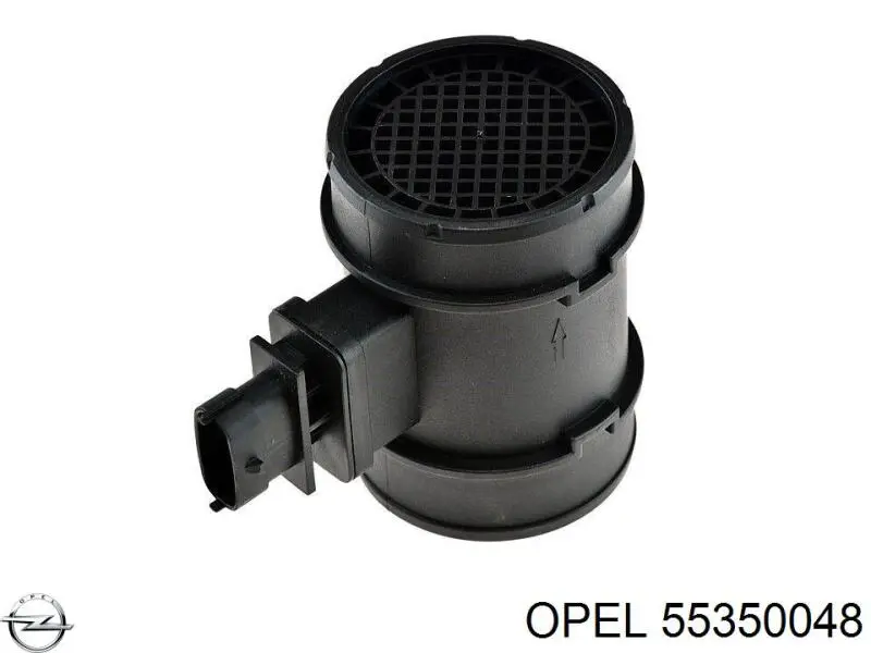 Датчик потоку (витрати) повітря, витратомір MAF - (Mass Airflow) 55350048 Opel