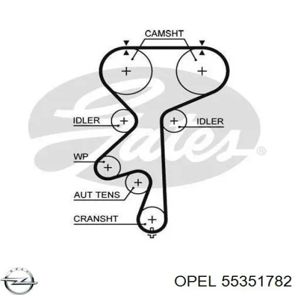 Зубчатый ремень Opel 55351782 цена, от 21.03 USD