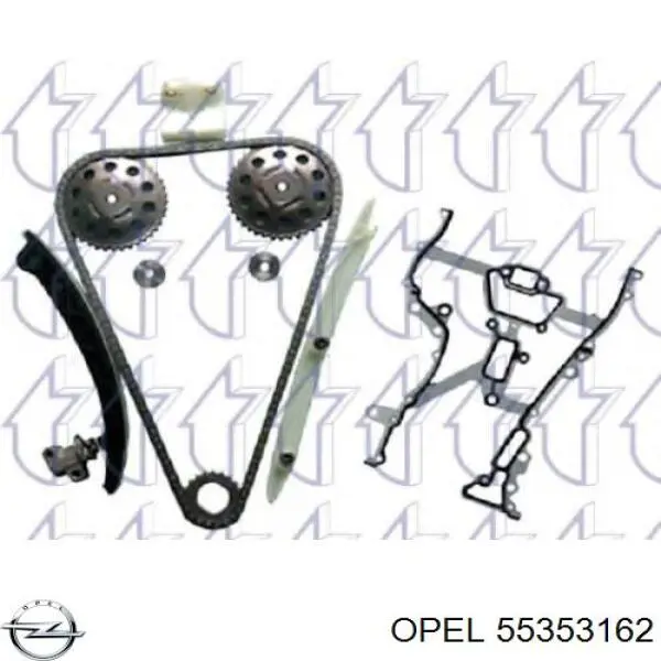 55353162 Opel engrenagem de cadeia de roda dentada da árvore distribuidora de escape de motor