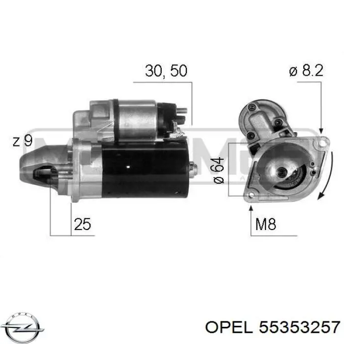 Купить 55353257 Opel Стартер