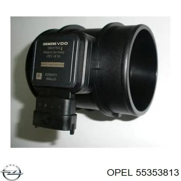 55353813 Opel sensor de fluxo (consumo de ar, medidor de consumo M.A.F. - (Mass Airflow))