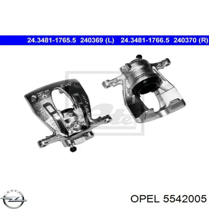 Суппорт тормозной передний левый Opel 5542005