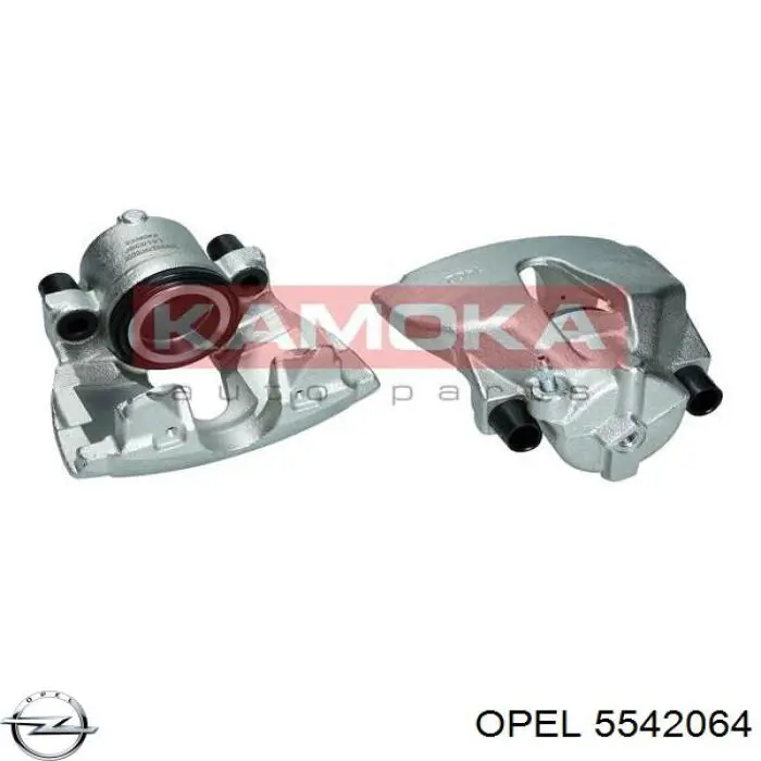 Купить 5542064 Opel Суппорт тормозной передний левый