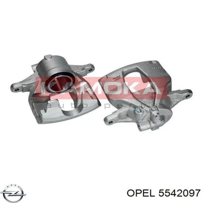 Купить 5542097 Opel Суппорт тормозной передний левый