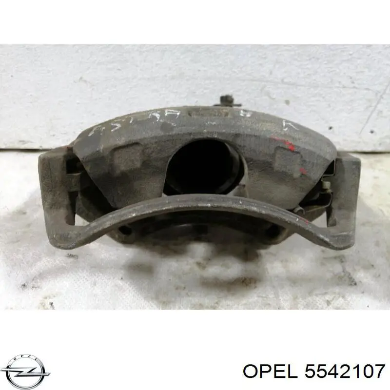 5542107 Opel суппорт тормозной передний правый