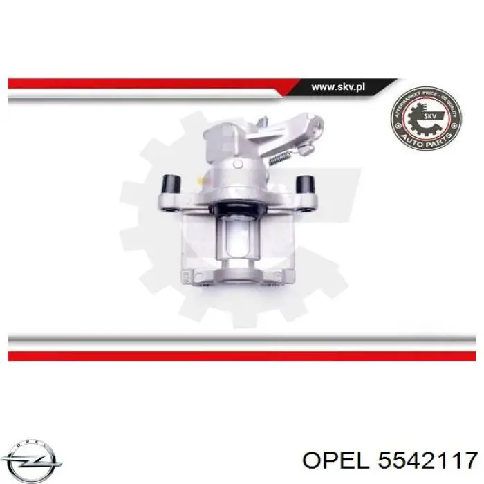 Суппорт задний левый 5542117 Opel