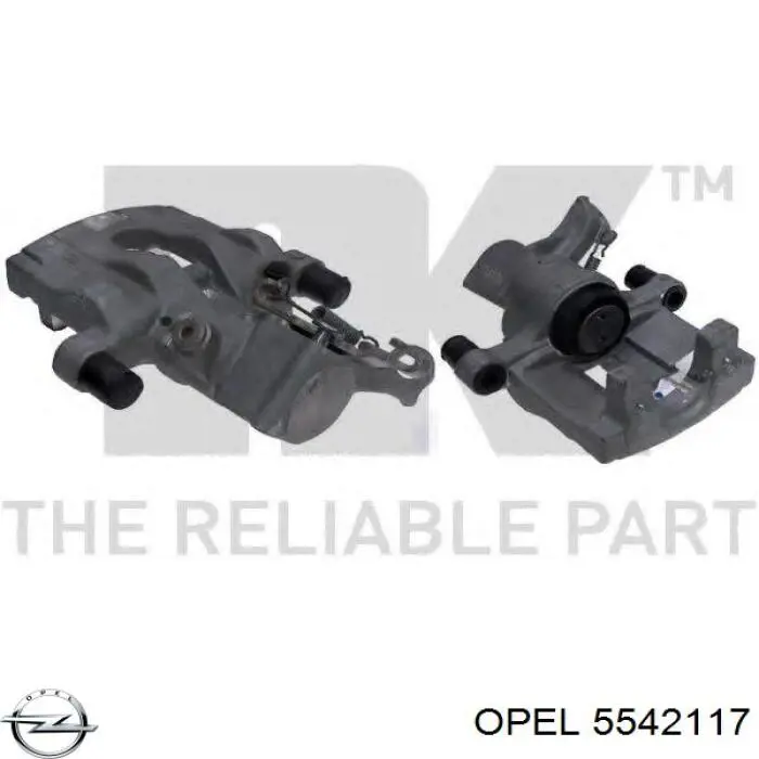 5542117 Opel суппорт тормозной задний левый