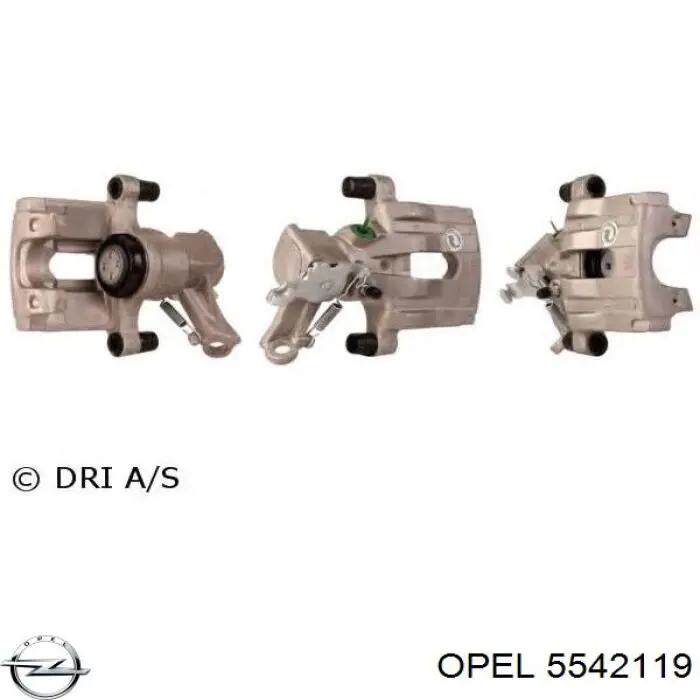 5542119 Opel суппорт тормозной задний левый