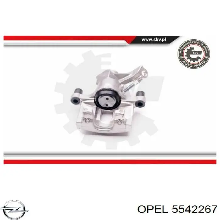Суппорт тормозной левый задний Opel 5542267