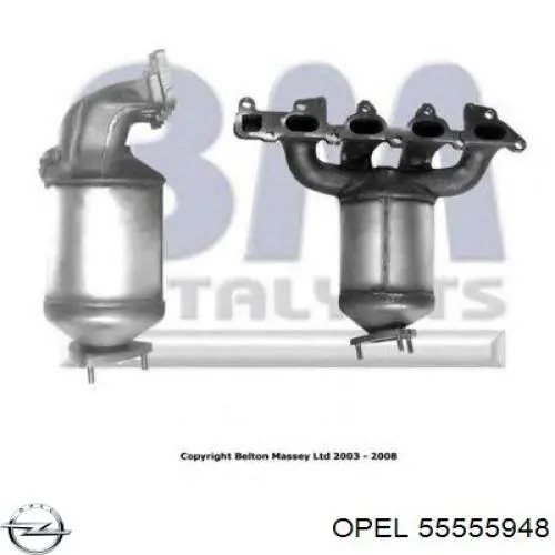 Каталитический нейтрализатор отработавших газов Opel 55555948 цена, от 254.47 USD