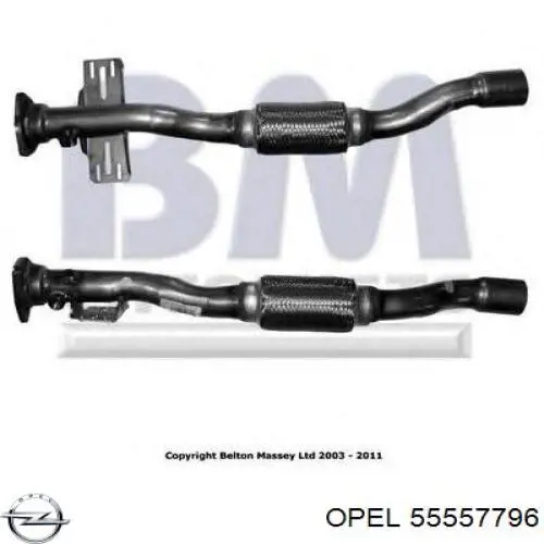 55557796 Opel Штаны глушителя передние