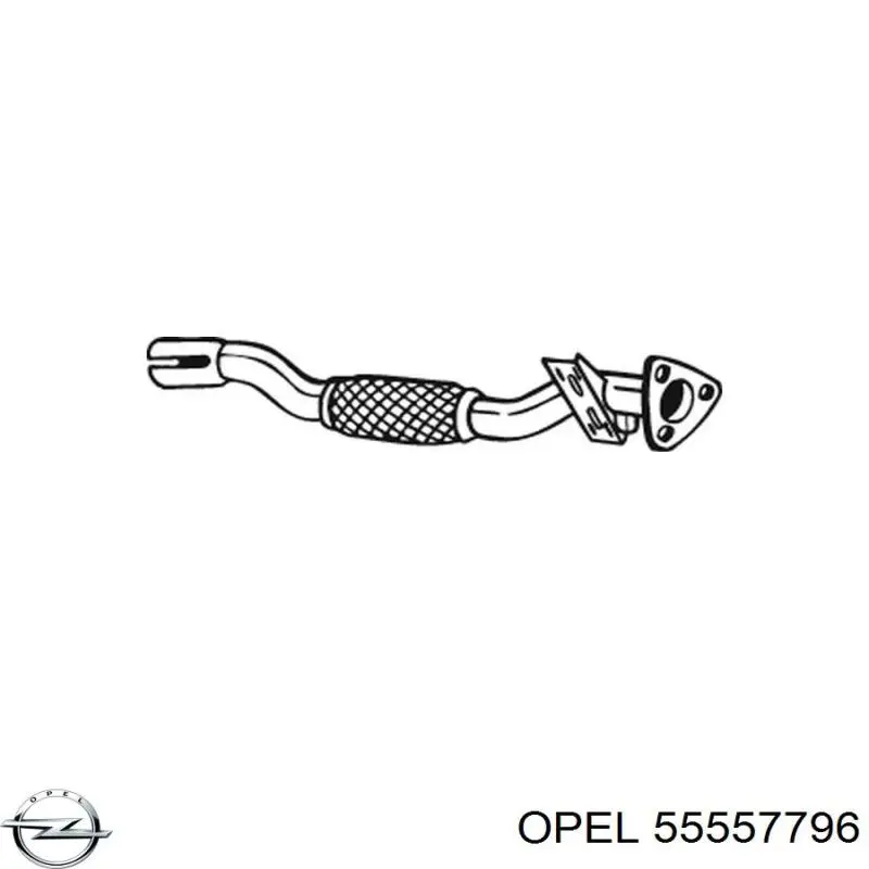 Приёмная труба 55557796 Opel