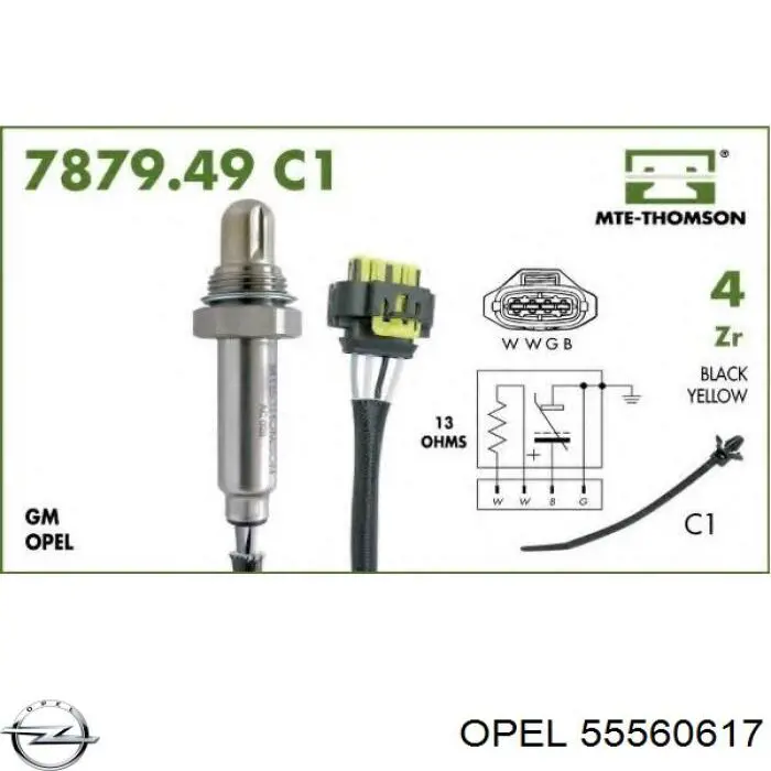 Лямбдазонд, датчик кислорода после катализатора Opel 55560617 цена, от 52.12 USD