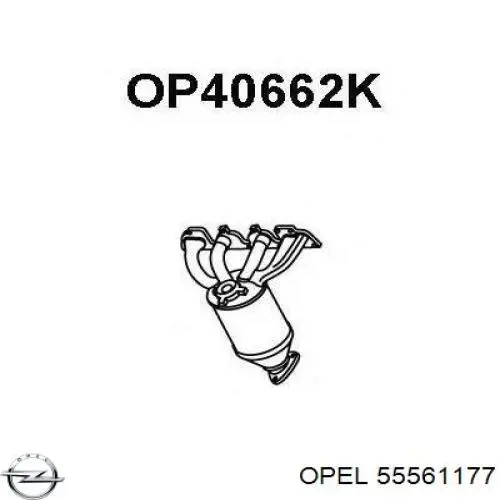 Купить 55561177 Opel Передняя часть глушителя