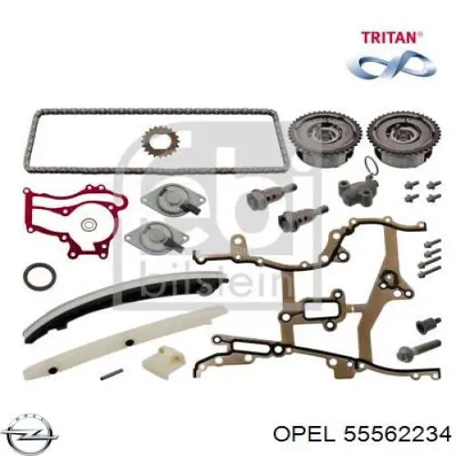 Цепь привода распредвала Opel 55562234 цена, от 29.53 USD