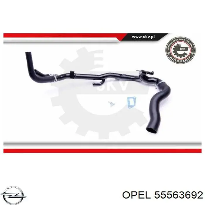 55563692 Opel шланг (патрубок системы охлаждения)