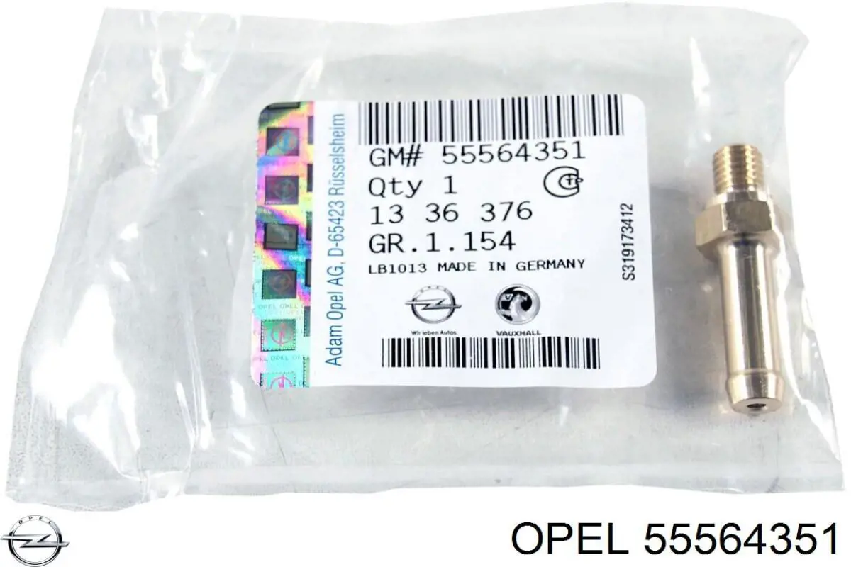 Купить 55564351 Opel Штуцер блока системы охлаждения