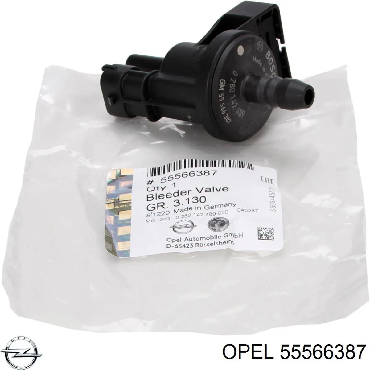 55566387 Opel válvula de ventilação dos gases do tanque de combustível