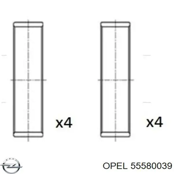 55580039 Opel вкладыши коленвала шатунные, комплект, стандарт (std)