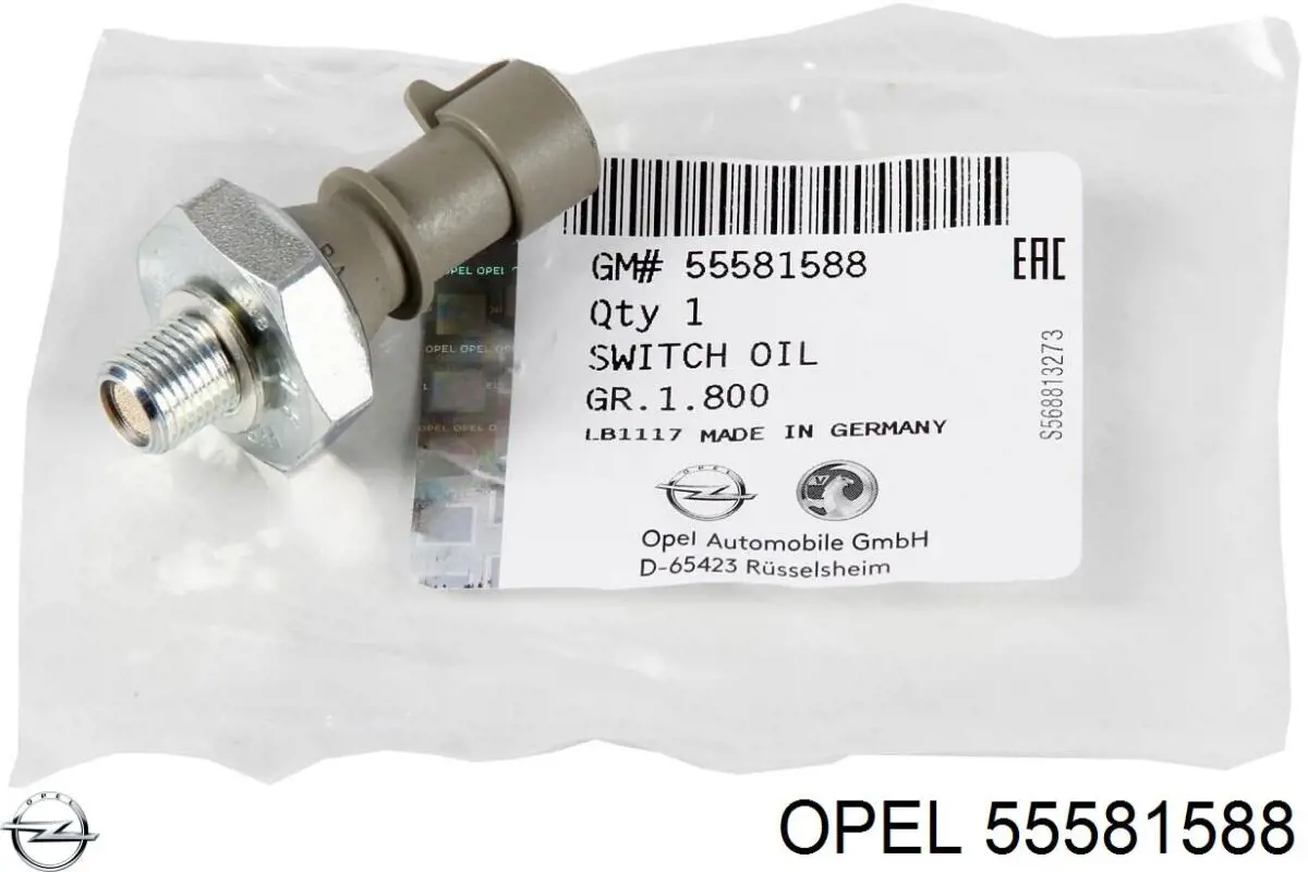 Датчик тиску масла 55581588 Opel