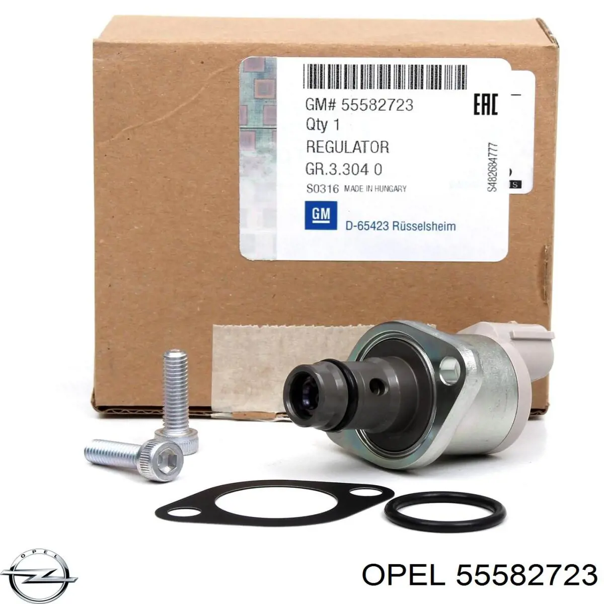 55582723 Opel válvula de regulação de pressão (válvula de redução da bomba de combustível de pressão alta Common-Rail-System)