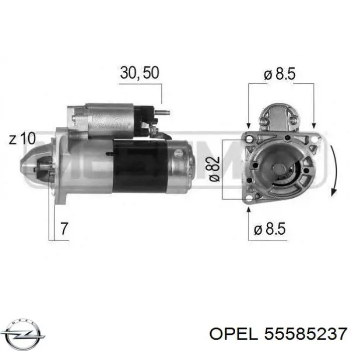 Стартер 55585237 Opel