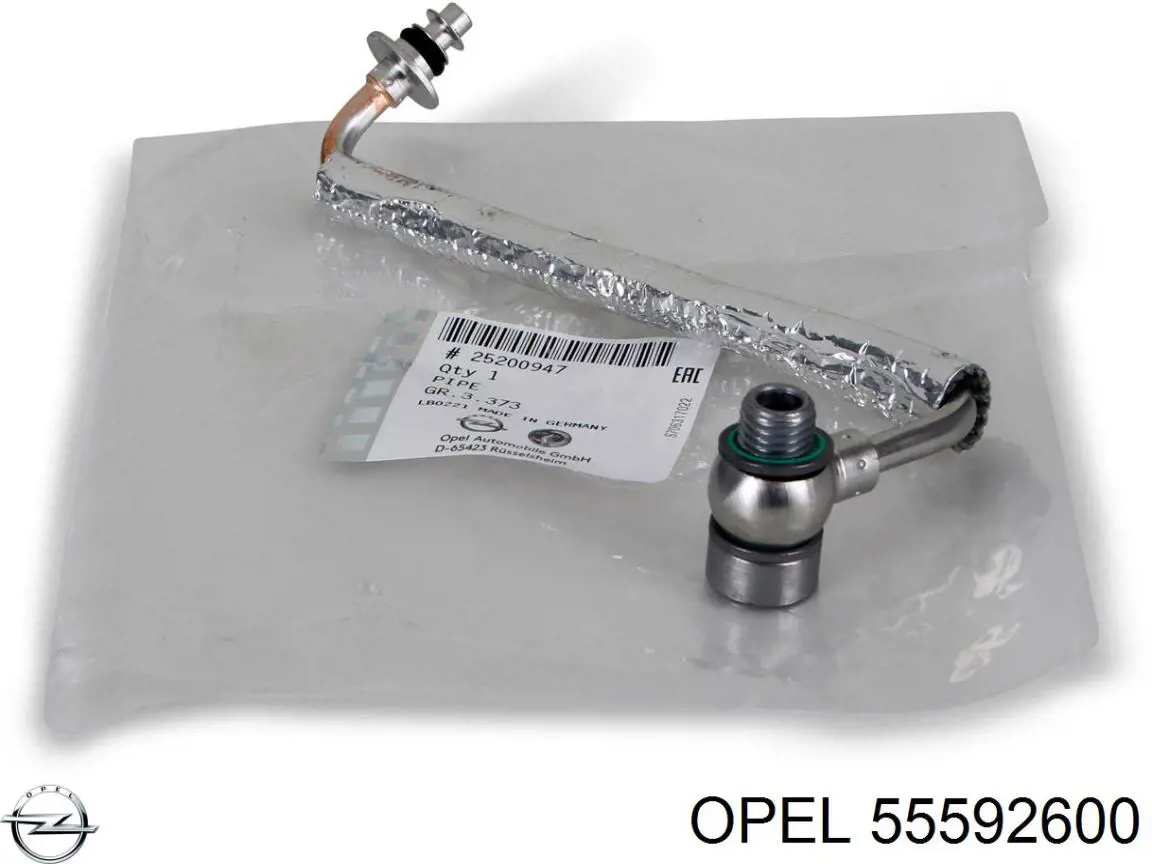 55592600 Opel трубка (шланг подачи масла к турбине)