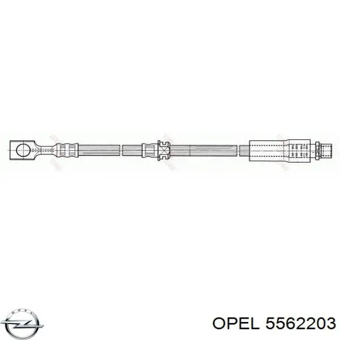 Шланг тормозной передний 5562203 Opel