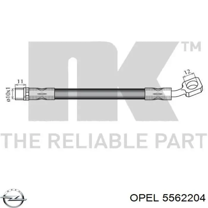 Тормозной шланг задний Opel 5562204 цена, от 9.46 USD